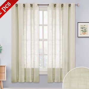 Sheer Beige Curtains